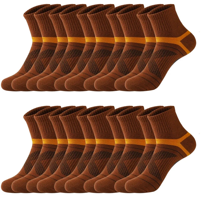 3/5/10/20 Pairs Lot Men's Socks Black Sports Socks Casual Run Autumn Winter High Quality Breathable Male Socks