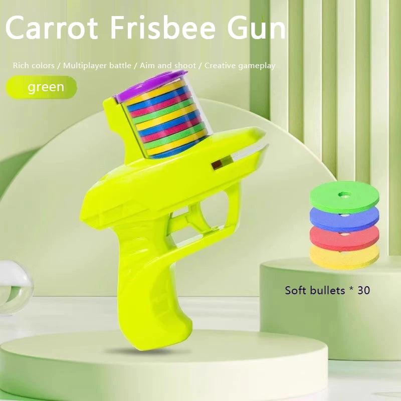 1PC Kids Outdoor Disc Gun Toy Flying Frisbee Shooting Launcher Interactive Parent-Child Game for Boys Perfect Birthday Gift