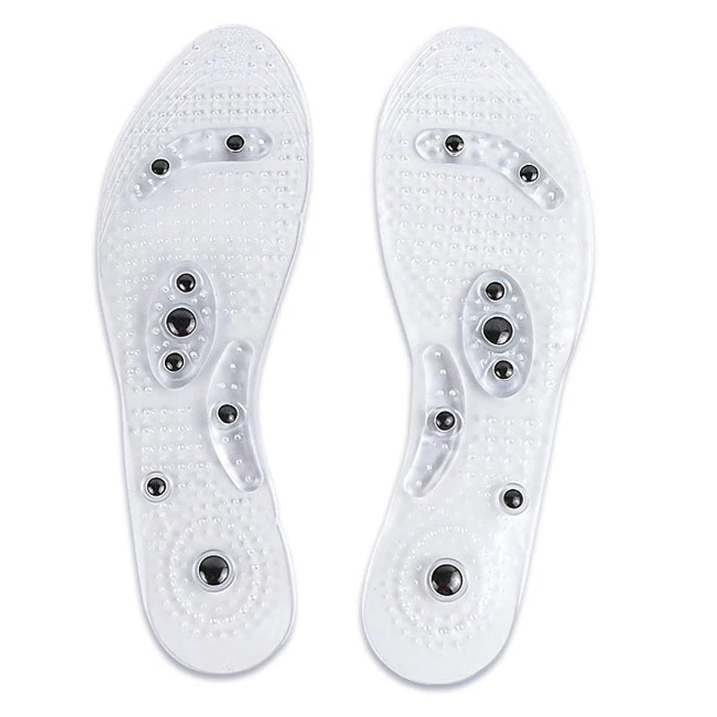 Silicone Acupressure Magnetic Massage Insoles for Shoes Insert Foot Therapy Insoles Weight Loss Slimming Pain Relief Shoes Pads