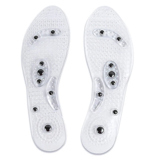 Silicone Acupressure Magnetic Massage Insoles for Shoes Insert Foot Therapy Insoles Weight Loss Slimming Pain Relief Shoes Pads