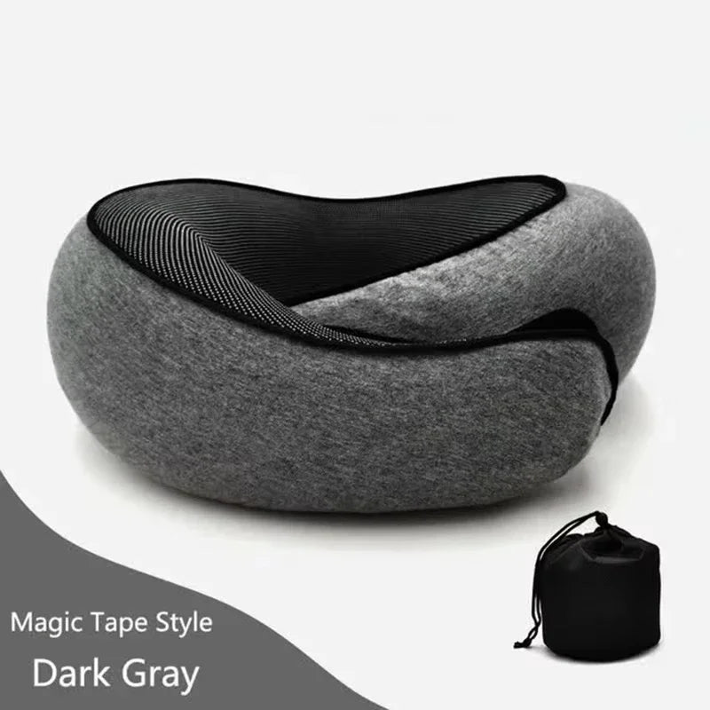 1PCS Neck Pillow Memory Foam Travel Pillow Soft Chin Support Pillow with 360-Degree Head Support for Home Airplanes and Car
