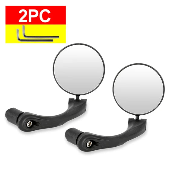 WEST BIKING Bicycle HD Rearview Mirror 360 Rotation Adjustable Bike Wide Angle Back Convex Mirror Handlebar Plug Cycling Safety