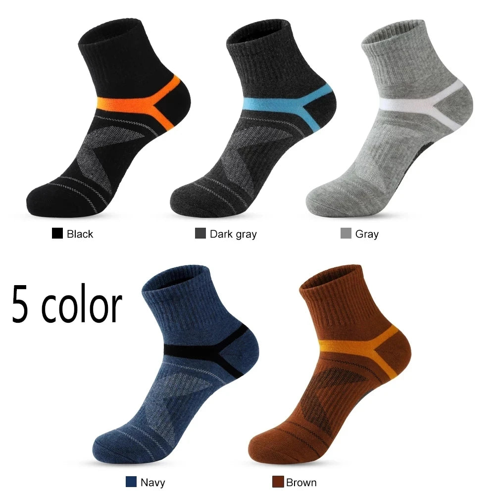 3/5/10/20 Pairs Lot Men's Socks Black Sports Socks Casual Run Autumn Winter High Quality Breathable Male Socks