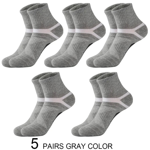 3/5/10/20 Pairs Lot Men's Socks Black Sports Socks Casual Run Autumn Winter High Quality Breathable Male Socks