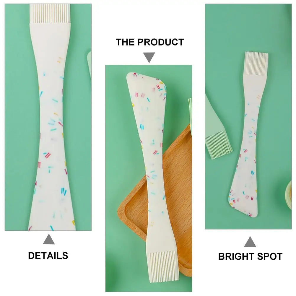 Double Headed Silicone Spatula Oil Brush Kitchen Utensils Pastry Baking Tools Cooking Scraper Bowl Cream 2-in-1 Multipurpose