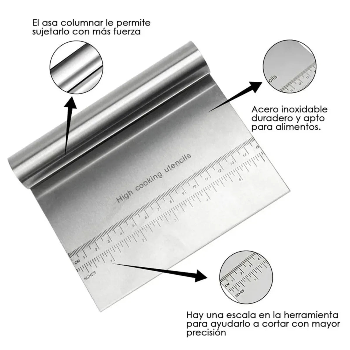 Stainless Steel Pastry Cutter Kitchen Food Scraper Chopper Versatile Kitchen Tool for Butter Baking Bread Cake Pizza and More