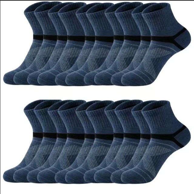 3/5/10/20 Pairs Lot Men's Socks Black Sports Socks Casual Run Autumn Winter High Quality Breathable Male Socks