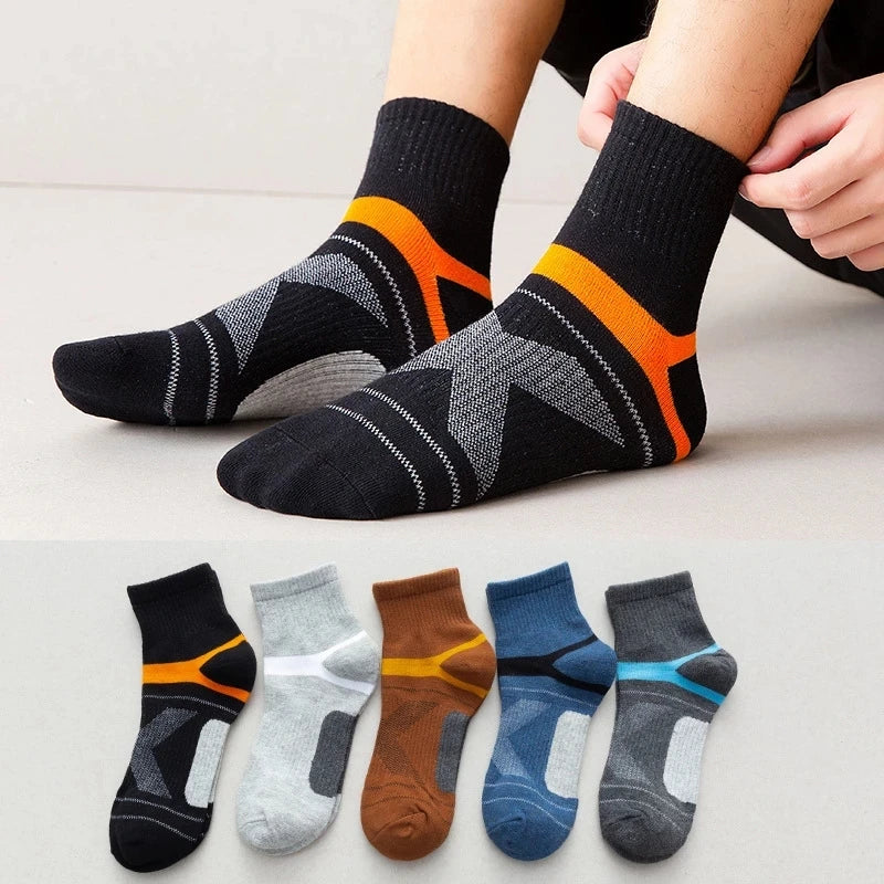 3/5/10/20 Pairs Lot Men's Socks Black Sports Socks Casual Run Autumn Winter High Quality Breathable Male Socks