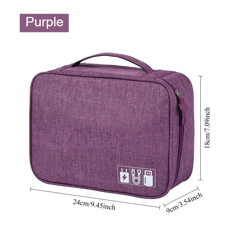 Cable Storage Bag Waterproof Digital Electronic Organizer Portable USB Data Line Charger Plug Storage Bag Travel Cable Organizer