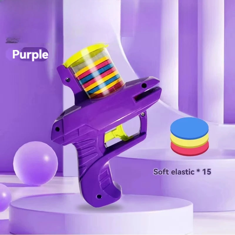 Foam Disc Launcher Toy, Safe Outdoor Flying Disc Game for Family Interactive Play, Soft Shooting Toy for Kids