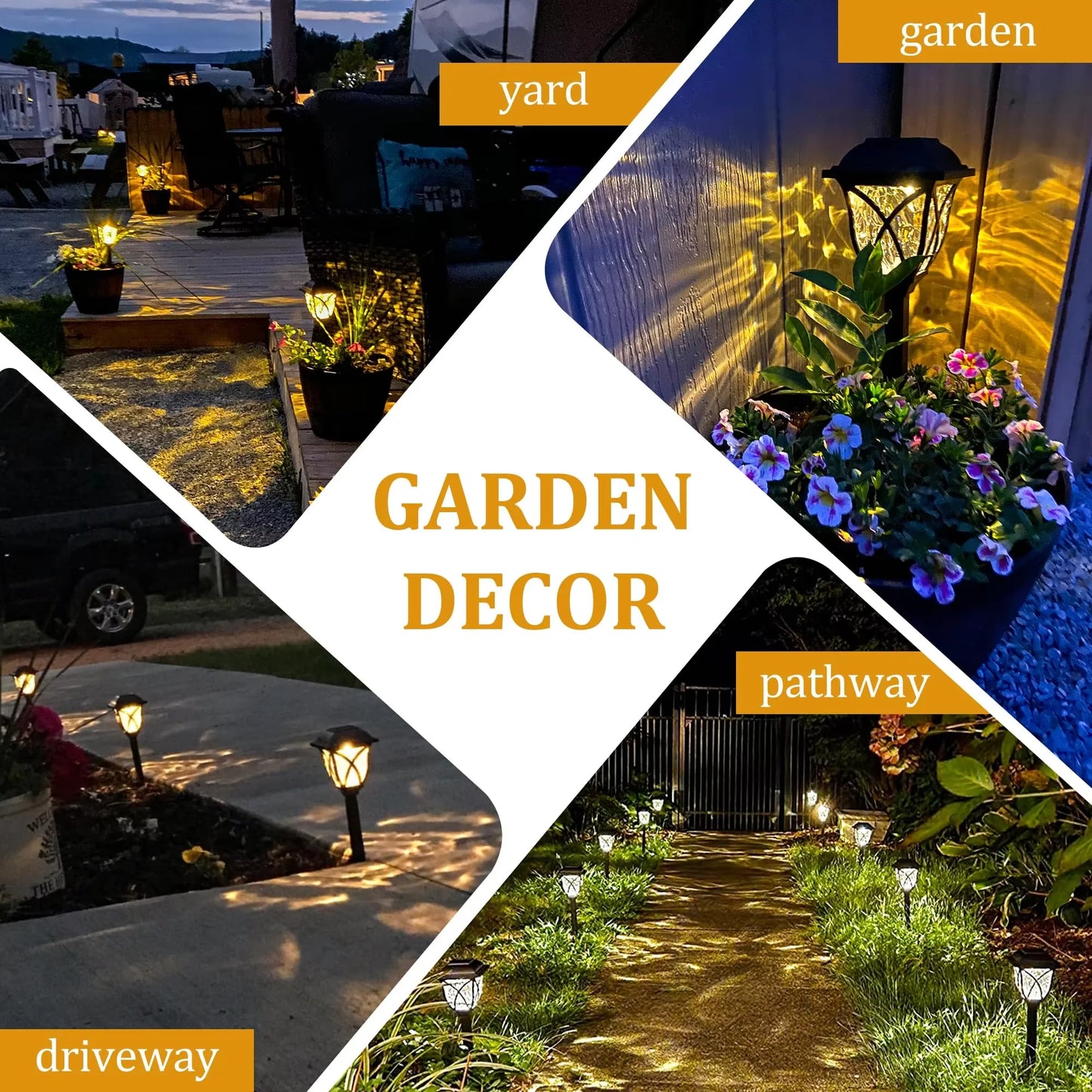 2 Pack LED Solar Lawn Lights Outdoor Waterproof Warm Light Model Garden Courtyard Walkway Villa Landscape Decorative Lights