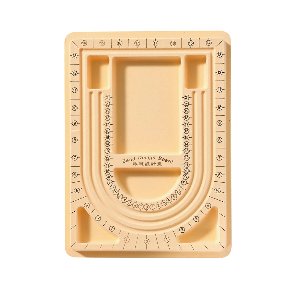 1pcs/lot Colorful Flockeda Bead Board Measuring Tools For DIY Necklace Bracelet Beading Crafts Jewelry Making Accessories