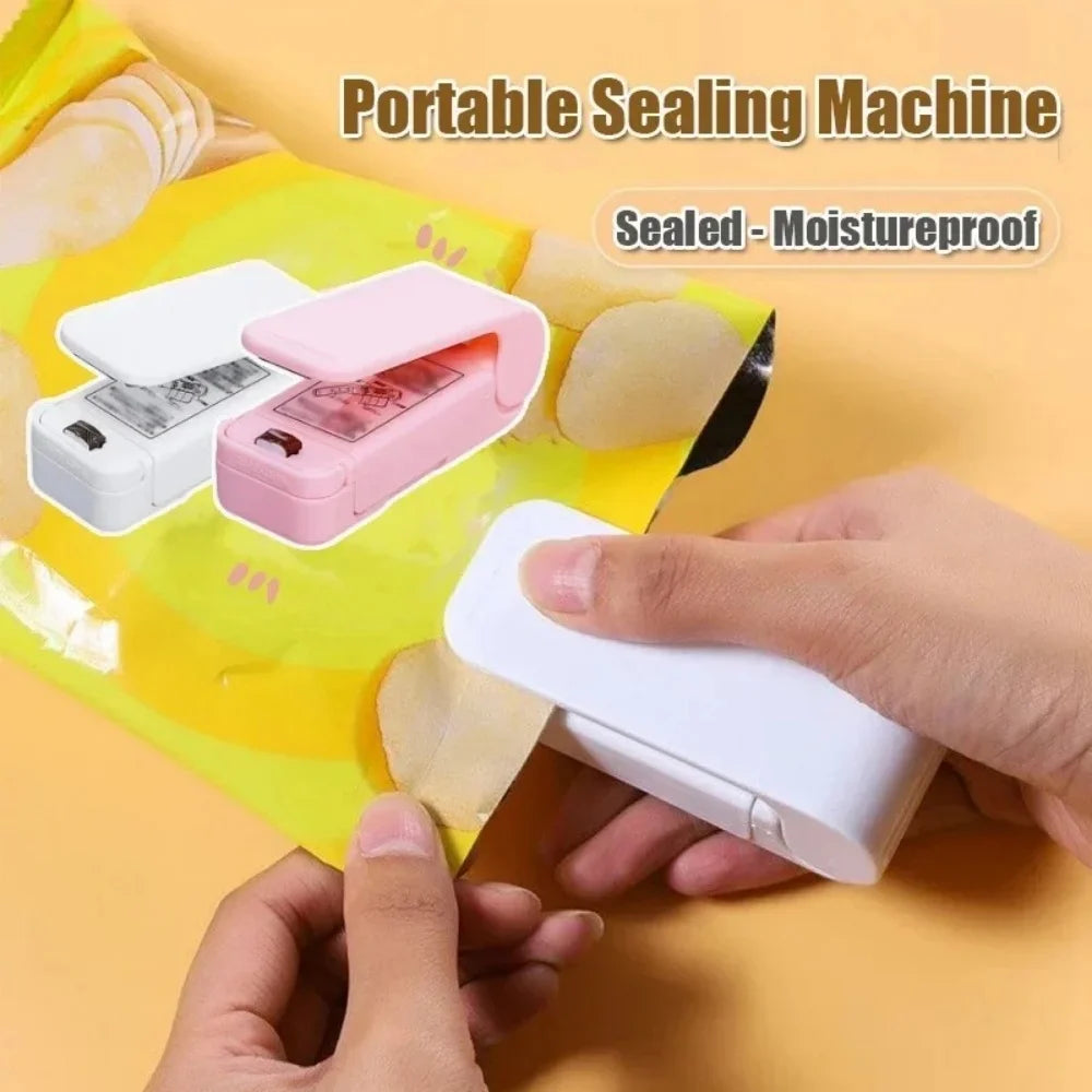 Mini Heat Bag Packaging Sealer Portable Plastic Bag Clip Sealing Machine Food Storage Seal Snack Sealing Kitchen Gadgets