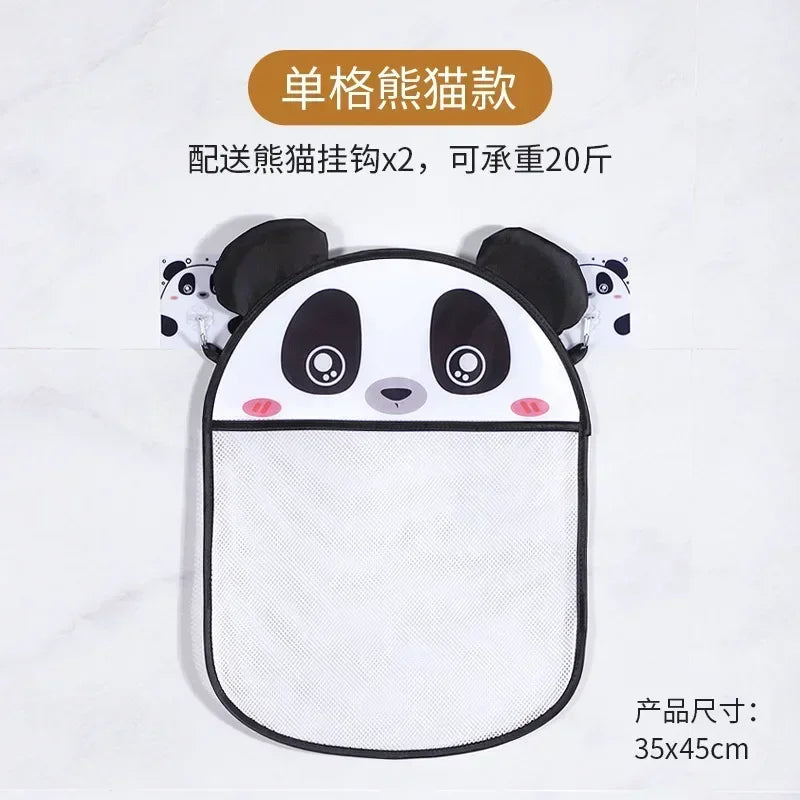 Animal Shower Hanging Basket Baby Bath Toys Organizer Kids Tidy Storage Suction Bathroom Bathtub Doll Hanging Bag Basket