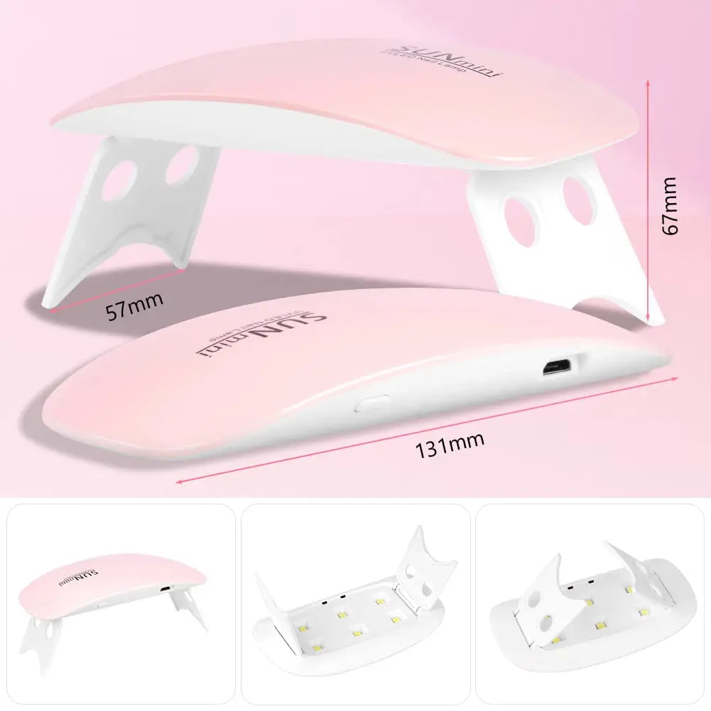 Nail Lamp Foldable 6w Uv Led Lamp For Nails Machine Uv Leds Gel Quick drying Dryer Lamp Manicure Tool Professional Equipme