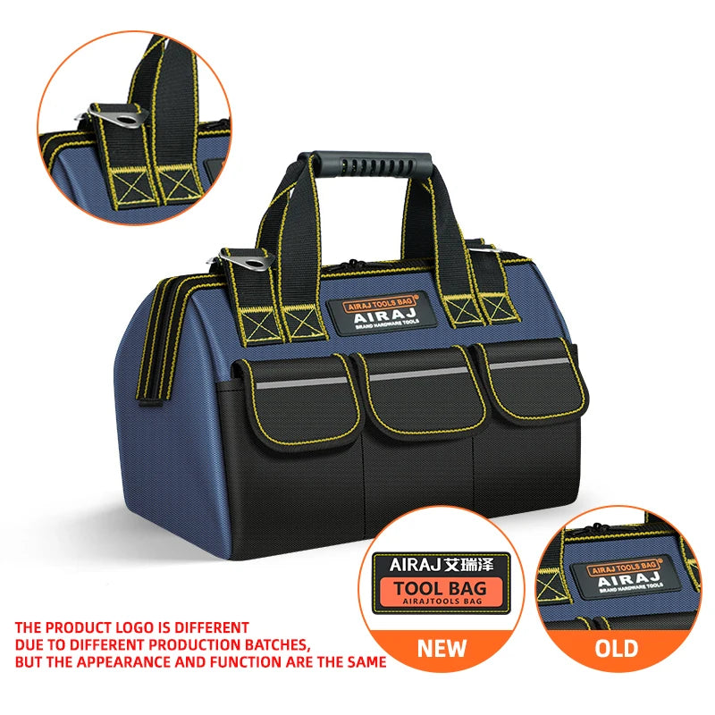 Multifunctional 23inch Tool Bag Thickened Large Capacity Waterproofed Wear-Resistant Toolkit MultiPocket Electrician Storage Bag