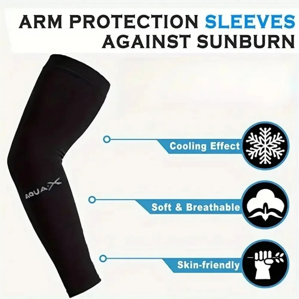 Cooling arm sun sleeves 3 pairs set breathable fabric suit for hiking cycling fishing and daily sun care need