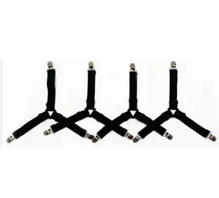 4Pcs Adjustable Bed Sheet And Quilt Holder for Bed Sheet Organizer Mattress Cover Clip For Home Elastic Straps Adjustable Clips