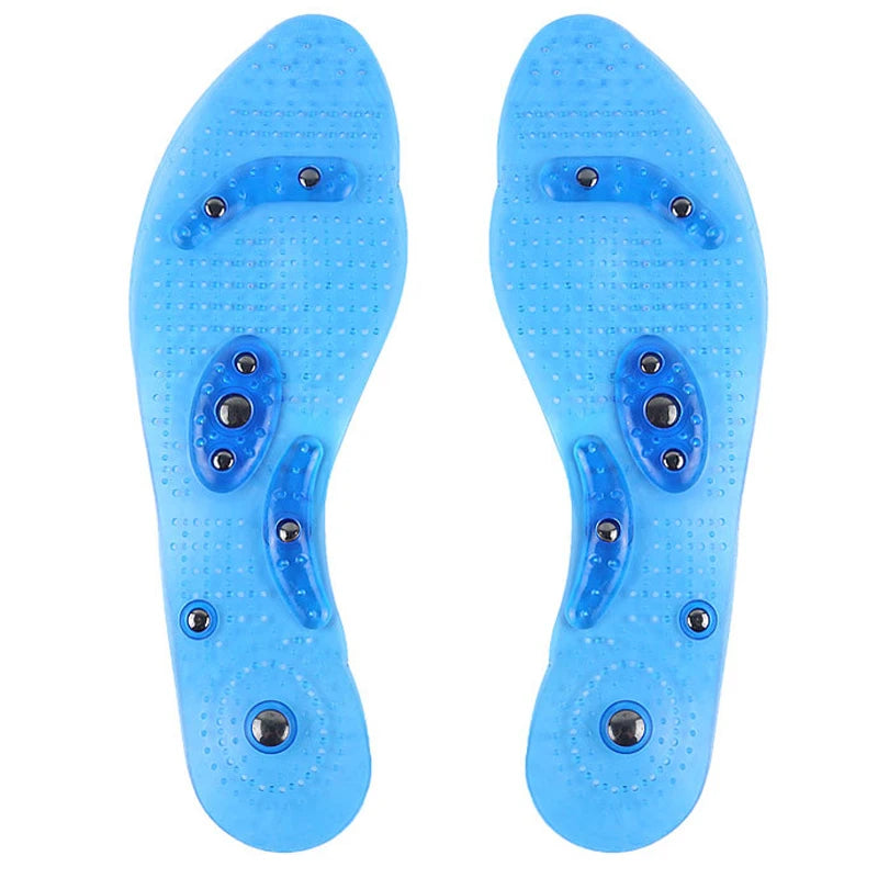 Silicone Acupressure Magnetic Massage Insoles for Shoes Insert Foot Therapy Insoles Weight Loss Slimming Pain Relief Shoes Pads