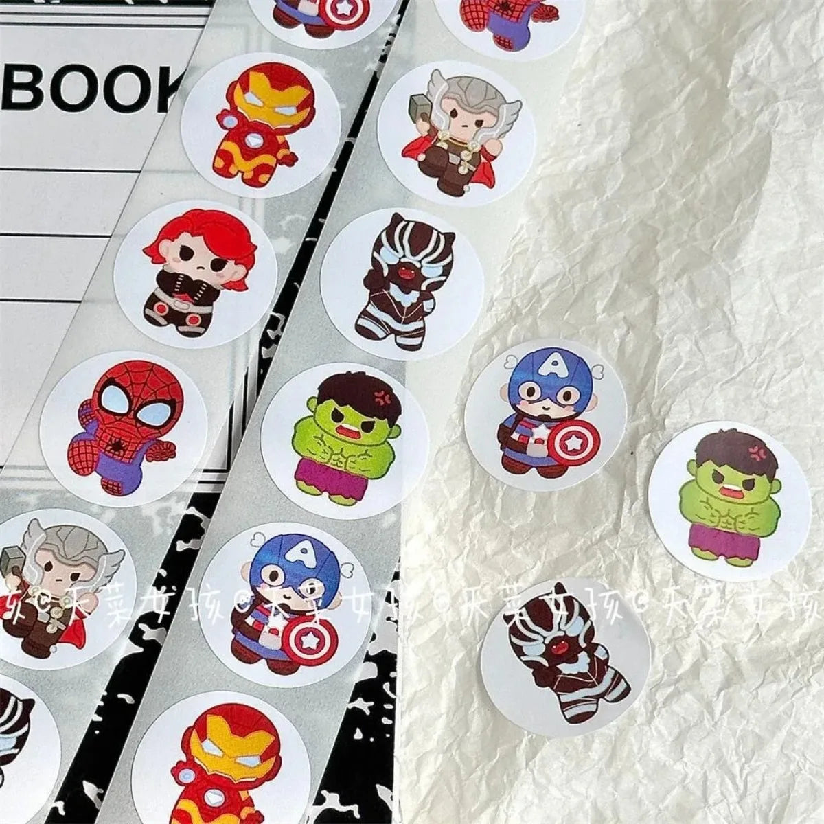 500SheetsAnime sticker Disney Spiderman Cartoon Stickers Pull Out Spiderman StIckers Cute Kawai Baby Boykids Toy christmars gift