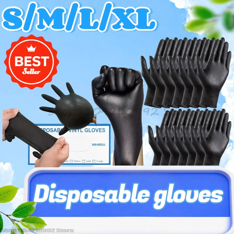 Gloves Black Washing Xl Tableware Disposible Latex Free PVC Gloves Housework Car Industry Gardening Pet Care Cooking Tools