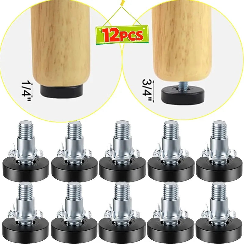 1-12pcs Anti Slip Glide Leveling Foot Pad Adjustable Foot Pad Home Hardware Floor Protection Mat Table Chair Furniture Leg Cover