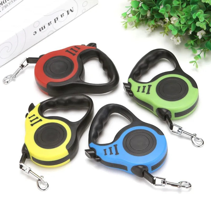 3m 5m Dog Leash for Small Dogs Cat Automatic Retractable Durable Nylon Lead Puppy Outdoor Travel Walking Hiking Traction Rope