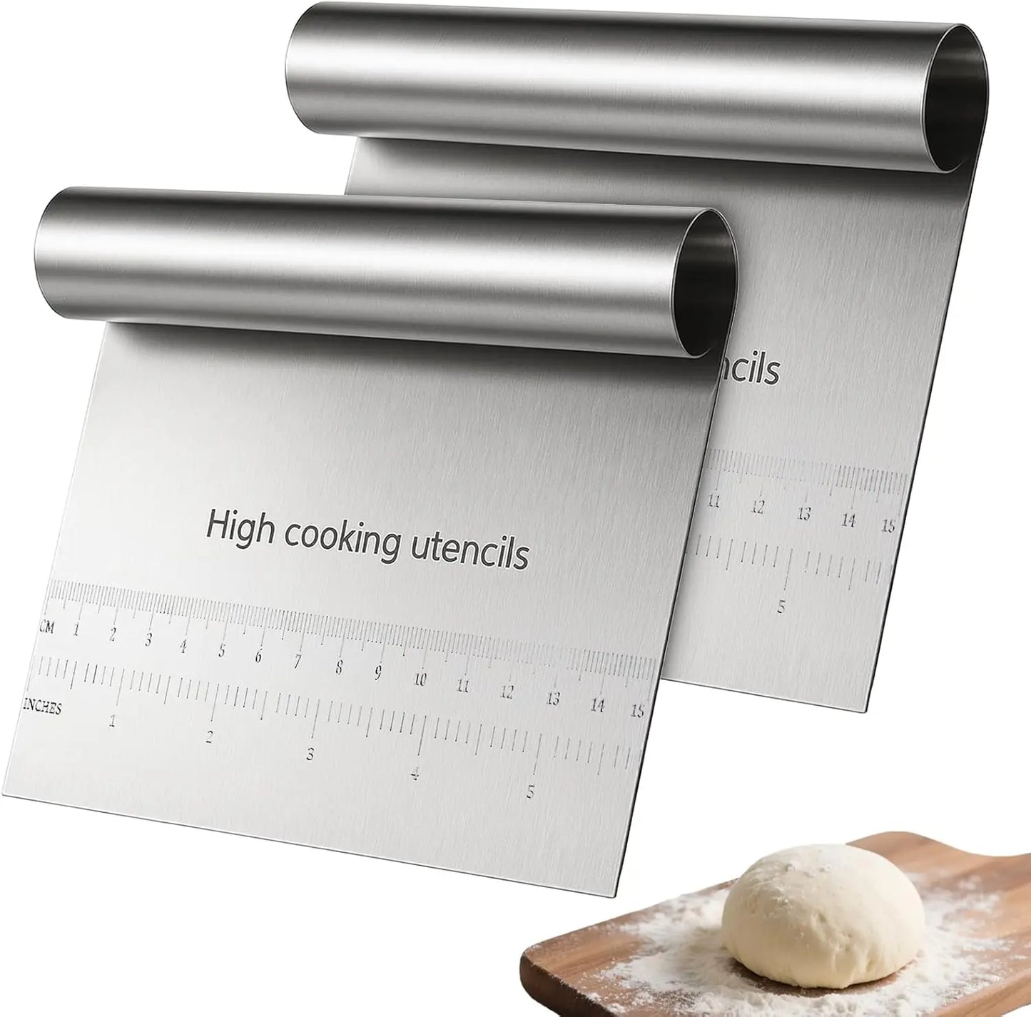 Stainless Steel Pastry Cutter Kitchen Food Scraper Chopper Versatile Kitchen Tool for Butter Baking Bread Cake Pizza and More