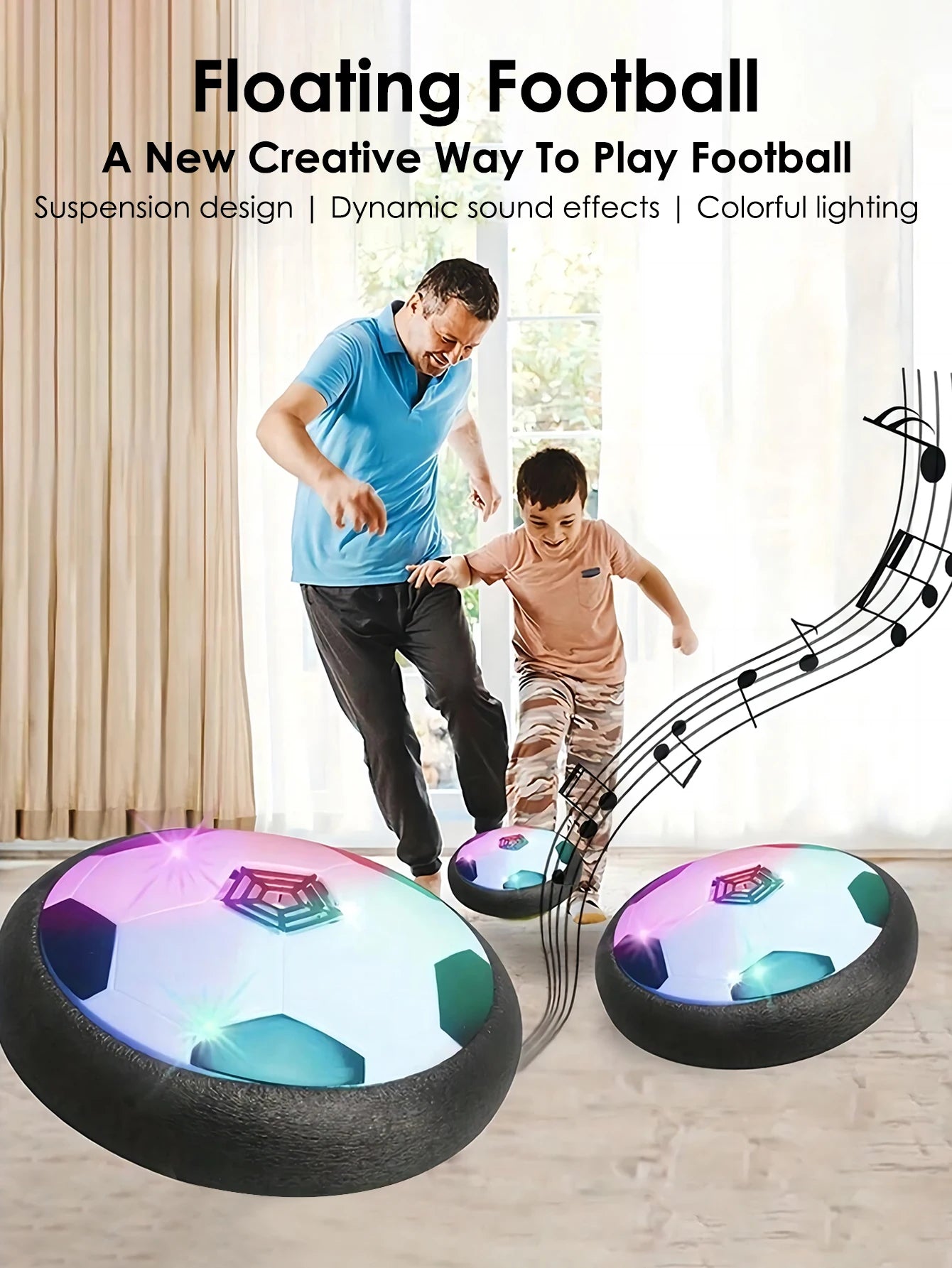 1pcs Floating Football Children's Interactive Football Electric Indoor Parent-child Interactive Sports Toys Creative Sports Toys