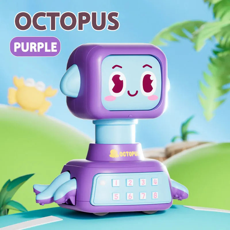 Press Pull Back Crawling Escape Crab Kids Toy Run Away Walking Octopus Educational Infant Baby Learning Crawl Interactive Toys