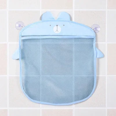 Baby Bathroom Mesh Bag Sucker Organizer For Children Bath Toys Kid Basket Cartoon Animal Shapes Cloth Sand Toys Storage Net Bag