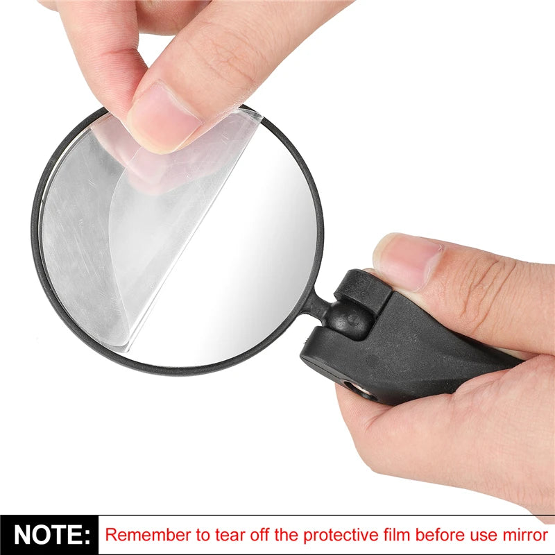 WEST BIKING Bicycle HD Rearview Mirror 360 Rotation Adjustable Bike Wide Angle Back Convex Mirror Handlebar Plug Cycling Safety