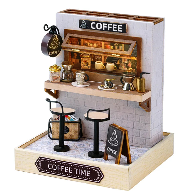 DIY Miniature Doll House 3D Puzzle Building Assembly Kit For Making Room Toys Home Bedroom Decorations With Furniture DollHouses