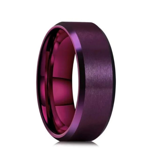 8mm Stainless Steel Men Rings Wholesale Black Groove Matte Wedding Engagement Party Gift Anniversary Rings For Women Jewelry