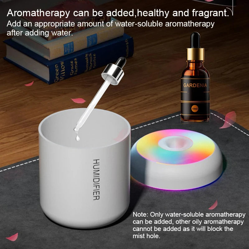 Mini Air Humidifier Usb Aroma Diffuser 180ml Essential Oil Purifier Cool Mist Sprayer Car Home Bedroom LED Desktop humidificador