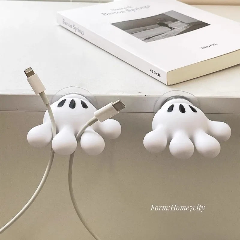 Toothbrush holder Mickey Palm cute bathroom towel suction cup multi-function hook traceless hook data cable winder
