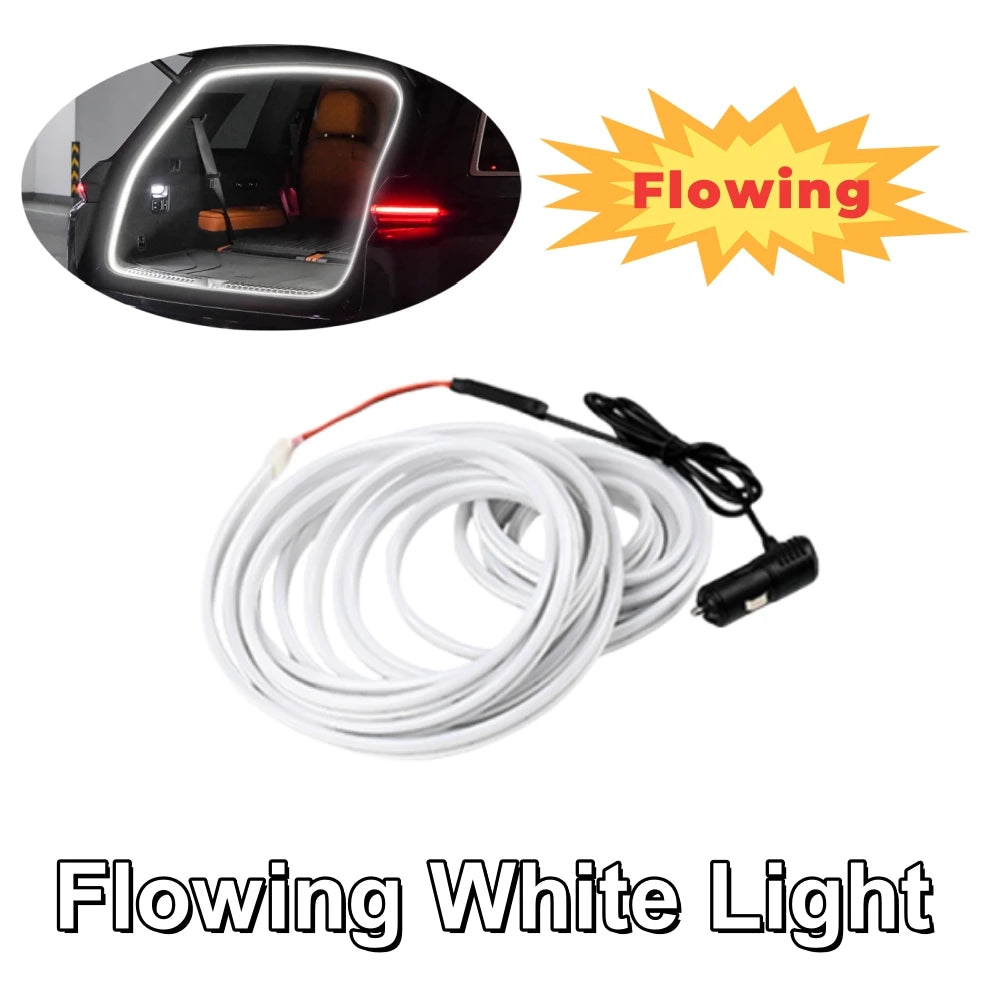 Ambient Car Lighting Trunk Light Strip 12V Ambience Lighting Magnetic Induction Decorative Strip LED Car Interior Lighting
