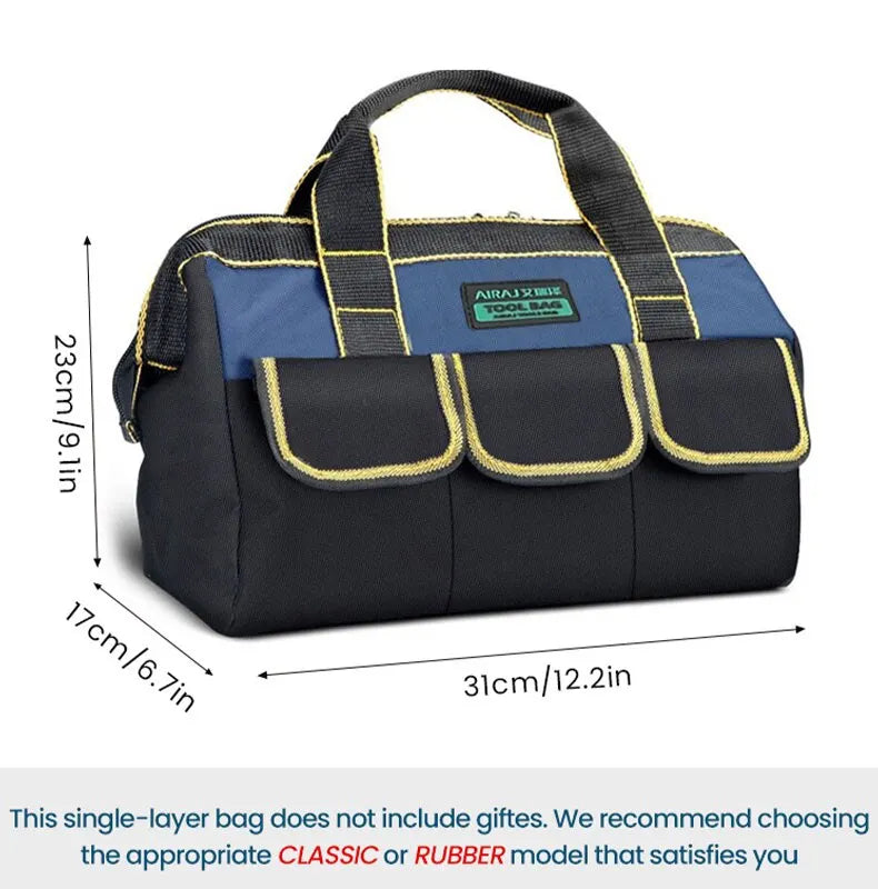 Multifunctional Tool Bag Large Capacity Oxford Canvas Waterproof Bag Thicken Wear-Resistant Tool Repair Storage Electrician Bag