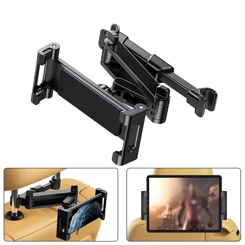 Telescopic Car Rear Pillow Phone Holder Tablet Rotating Car seat Rear Stand Headrest Brac ket for Phone Tablet 5 13 Inch