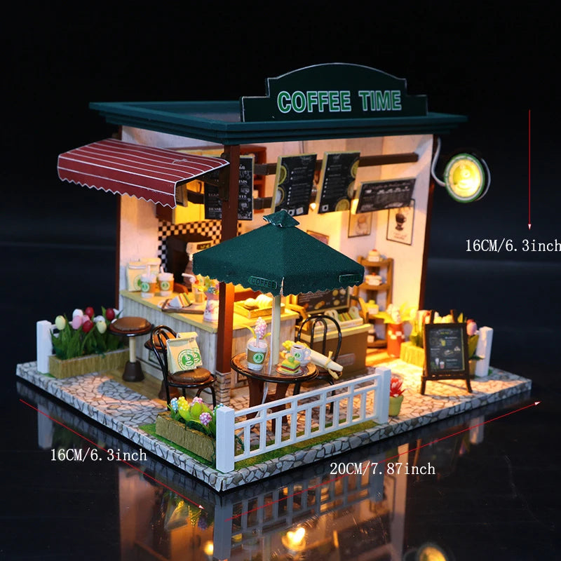 DIY Miniature Doll House 3D Puzzle Building Assembly Kit For Making Room Toys Home Bedroom Decorations With Furniture DollHouses