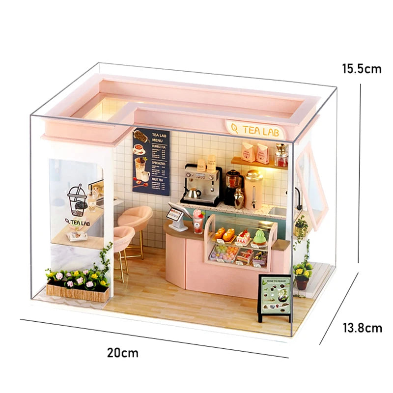 DIY Miniature Doll House 3D Puzzle Building Assembly Kit For Making Room Toys Home Bedroom Decorations With Furniture DollHouses