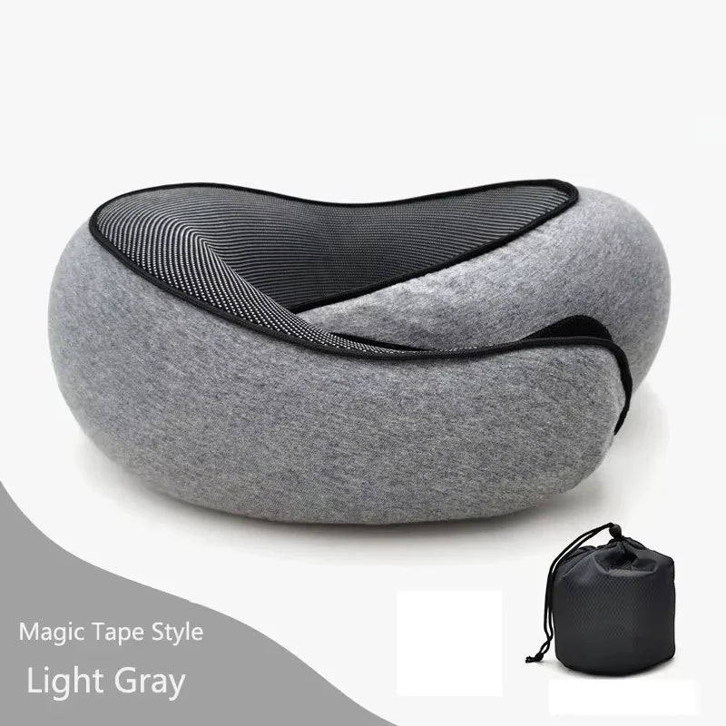 1PCS Neck Pillow Memory Foam Travel Pillow Soft Chin Support Pillow with 360-Degree Head Support for Home Airplanes and Car