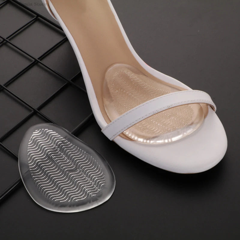Silicone Forefoot Pad Women High Heel Anti-Slip Insoles Sandals Pain Relief Foot Care Cushion Self-adhesive Shoes Half Inserts
