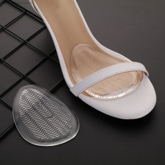 Silicone Forefoot Pad Women High Heel Anti-Slip Insoles Sandals Pain Relief Foot Care Cushion Self-adhesive Shoes Half Inserts