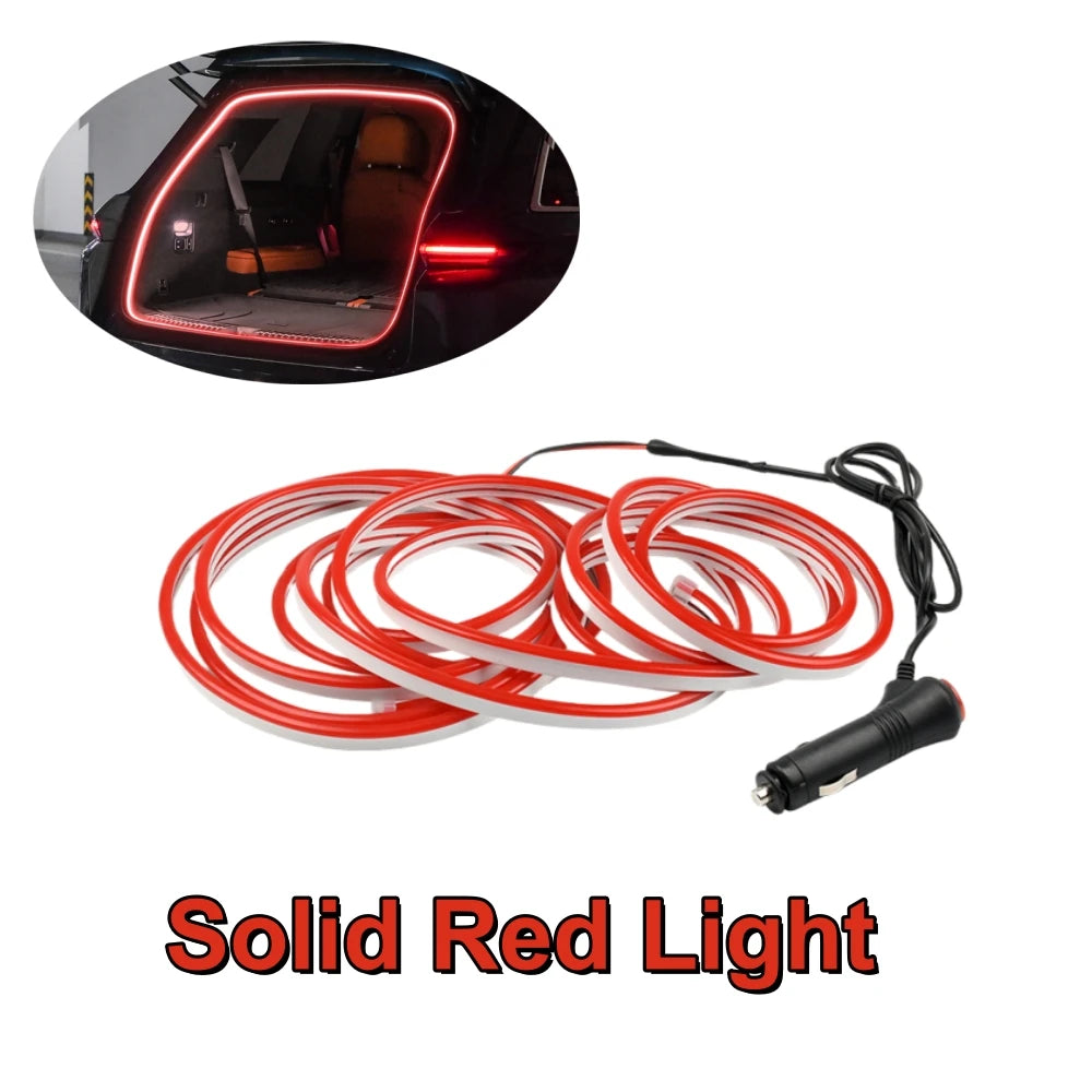 Ambient Car Lighting Trunk Light Strip 12V Ambience Lighting Magnetic Induction Decorative Strip LED Car Interior Lighting