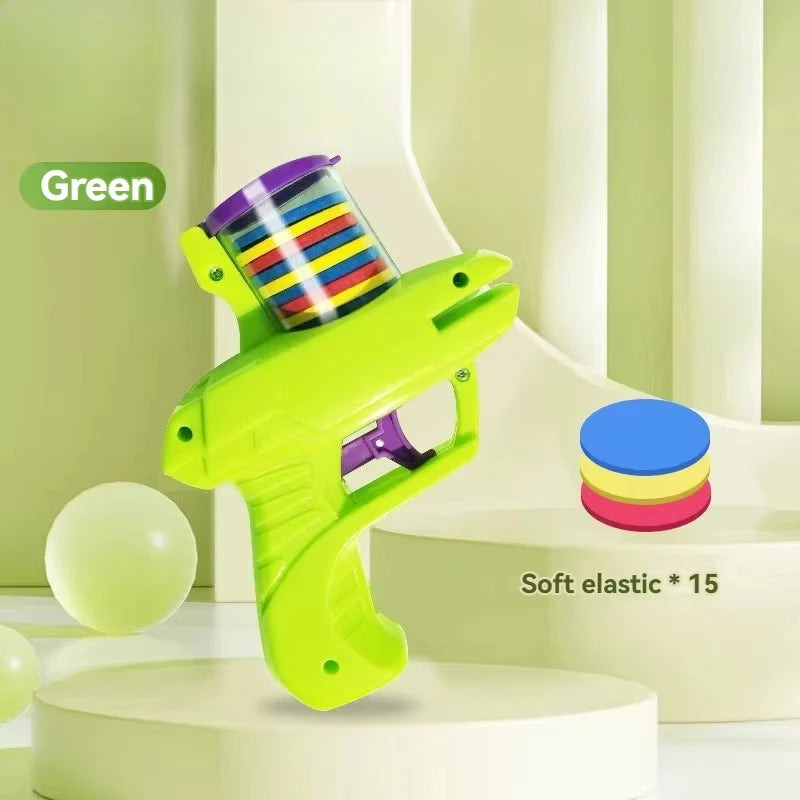 Foam Disc Launcher Toy, Safe Outdoor Flying Disc Game for Family Interactive Play, Soft Shooting Toy for Kids