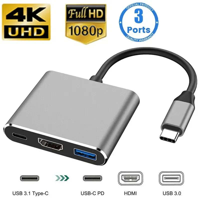 USB C HUB Type C Splitter Thunderbolt 3 Docking Station Laptop Adapter With For Macbook Air M1 iPad Pro