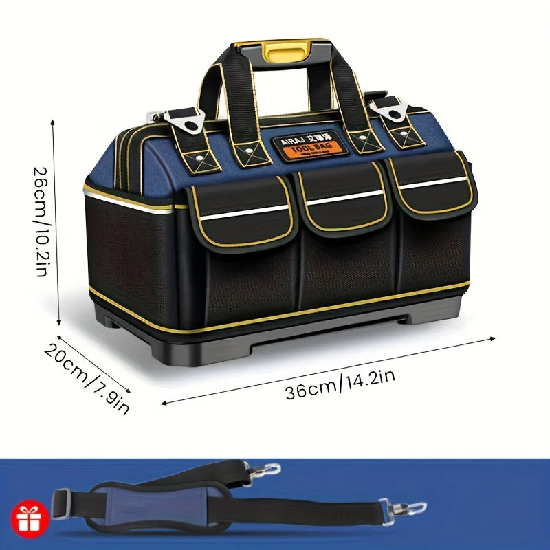 Multifunctional Tool Bag Large Capacity Oxford Canvas Waterproof Bag Thicken Wear-Resistant Tool Repair Storage Electrician Bag