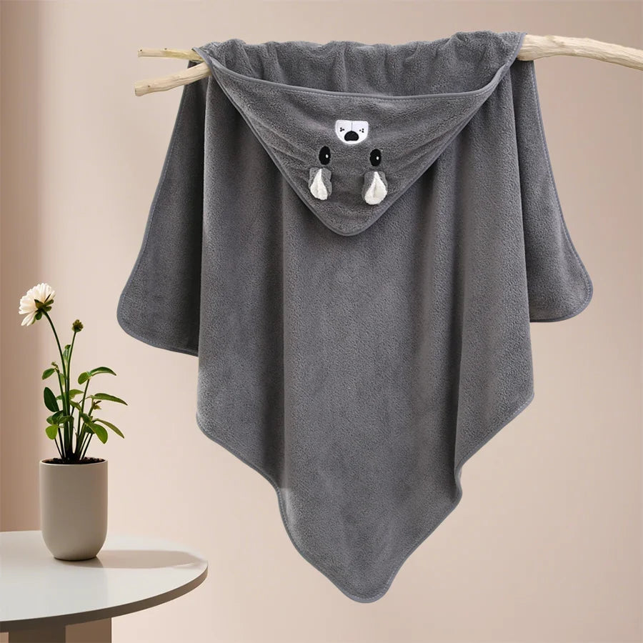 Cute Bath Towel for Baby Soft Absorbent Towel Newborn Swaddle Wrap Baby Blankets for Girls Boys