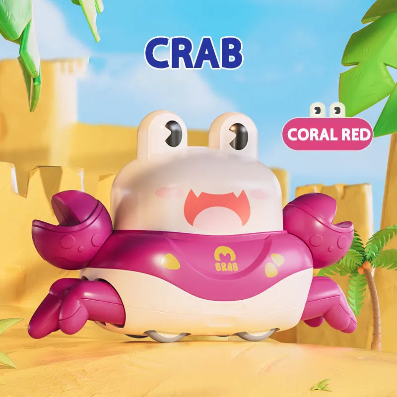 Press Pull Back Crawling Escape Crab Kids Toy Run Away Walking Octopus Educational Infant Baby Learning Crawl Interactive Toys